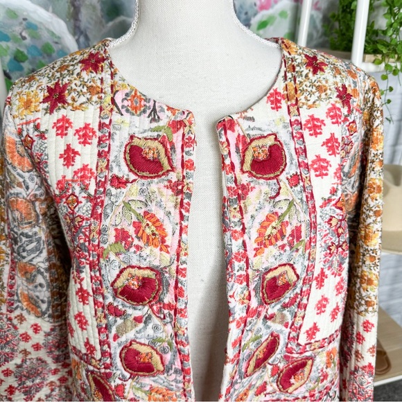 Soft Surroundings La Sultana Embroidered Jacket Size Medium - Picture 5 of 6